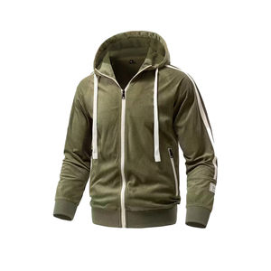 Nuevo Conjunto Deportivo Informal para Hombre 2025, Chaqueta con Cordón y Estampado Puff, Pantalones Deportivos de Felpa 100% Algodón, Color Personalizable - Product Image 3