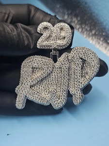 Colgante de Plata de Ley 925 con Letra Inicial Personalizada, Diamante Moissanite VVS Brillante, Estilo Hip Hop, Hecho a Mano, de Lujo, para Unisex - Product Image 4