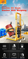 460kg 1.6m élévateur de tambour à huile semi-électrique empileur de tambour à huile hydraulique empileur de palettes avec Offre Spéciale d'angle de retournement de 360 °