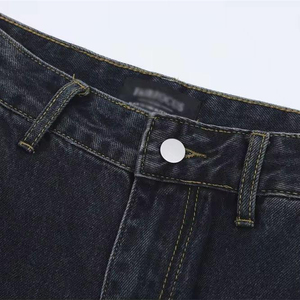 Custom Baggy Jeans Bloom Pantalones Denim Apilados Hombres personalizado Flare Jeans Pantalón de pierna ancha Lavado ácido de gran tamaño Jeans Taxies Industry - Product Image 3