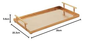 Elegant Hammered <b>Gold</b> Eco-Friendly Stainless Steel Display <b>Tray</b> for Coffee Table Bar & Kitchen Use - Product Image 3