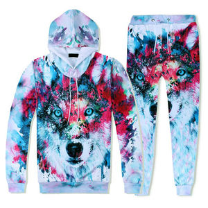 Vente en gros de survêtements de sport à capuche 2025 Nouveaux survêtements élégants en coton uni Ensemble de 2 pièces unisexe Survêtements à sublimation - Product Image 1