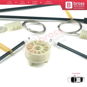 Juego de Reparación de Elevalunas Eléctrico BWR677, Delantero Derecho, para Megane MK2 EM0/1 2002-2009 CC Cabriolet Convertible 820101093 - Product Image 4