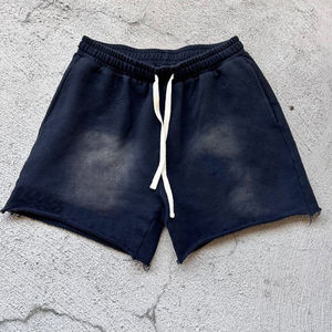 Oem Customized Embroidery/Printing Summer <b>Shorts</b> Sun Faded 100% Cotton Heavyweight French Terry Made By RAM Industry - Product Image 5