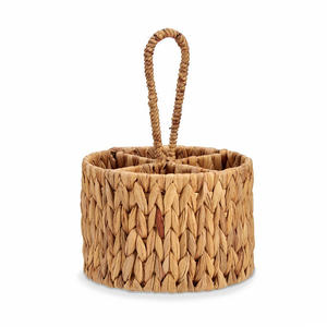 Organizador de cubiertos de jacinto de agua, cesta de almacenamiento de cubiertos, soportes para cubiertos - Product Image 4