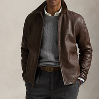 Chaqueta de Invierno Ligera de Cuero para Hombre, Impermeable, Resistente al Viento, Ecológica, Transpirable, Antibacteriana, Moderna, para Uso Diario