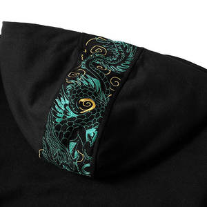 Customs <b>Men</b> Clothes Pure Cotton Pullover <b>Hoodie</b> with Big Pocket <b>Thick</b> Silicone Printing Winter Season <b>Hoodie</b> No String - Product Image 4