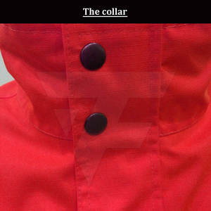 Veste de travail de sécurité à haute visibilité rouge réfléchissante avec poignets réglables et poches poitrine en polyester unisexe - Product Image 3