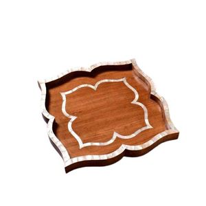 Decorative Wooden Mop <b>Tray</b> Made For Sophisticated Home Interiors And Attractive <b>Table</b> Arrangements - Product Image 3