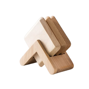 Gỗ Tự Nhiên Vuông Trà Đế Lót Ly Đặt Bền Chất Lượng Cao Hiện Đại Gỗ Di Động Bảo Vệ Cho Đồ Nội Thất Phong Cách Thực Tế Ấn Độ - Product Image 2