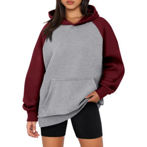 Nueva llegada de las mujeres Casual Jerseys de moda de manga larga de gran tamaño Sudadera con capucha de punto con estampado de color sólido bordado - Product Image 5
