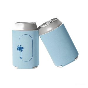 Venta al por mayor logotipo personalizado color sólido aislado a prueba de golpes mantener el soporte para bebidas frías lata de cerveza de neopreno para lata plegable Coozies - Product Image 3