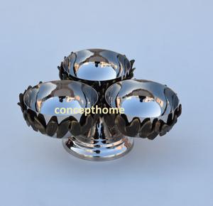 Corbeille à fruits sur pied en acier inoxydable, artisanale, écologique, jetable, minimaliste, de qualité, centre de table décoratif - Product Image 5