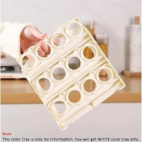 Conteneur de rangement pour œufs de réfrigérateur pliable en plastique ultime à 24 grilles à trois niveaux de type rabattable et panier organisateur de réfrigérateur intelligent