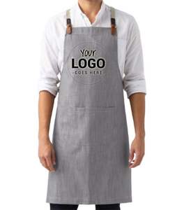 Delantal de cocina con estampado de algodón orgánico personalizado sostenible y barato para cocinar - Product Image 6