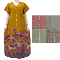 Vestido MIDI Jumbo con cuello en V para mujer Chrysanta de alta calidad, estilo Kimono, ropa de dormir de talla grande