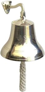 Cloche de bateau, grande, marine américaine - Décoration nautique, cloches nautiques, décoration de chambre d'enfant, cadeaux (7 pouces, rouge), décoration maritime, océanique, pour la maison - Product Image 5
