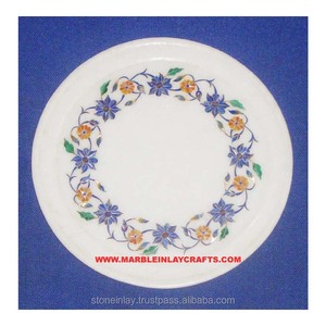 Plaque d'incrustation en marbre blanc poli de meilleure qualité, faite à la main avec une plaque en marbre de Surface lisse et brillante - Product Image 1