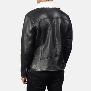Veste en cuir d'agneau de haute qualité pour l'hiver, veste en cuir de luxe pour hommes avec doublure en fourrure chaude à l'intérieur, veste en cuir pour hommes - Product Image 2