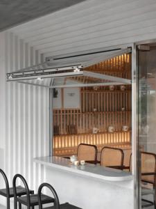 Aluminium Bi Fold <strong>Window</strong> Fold up Glass <strong>Windows</strong> American Vertical Roll up <strong>Grid</strong> Folding <strong>Window</strong> for Bar Shop Coffee - Product Image 6