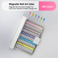 Nouveau livre d'affichage de vernis Gel embouts magnétiques dissolvant Portable livre de cartes de couleur acrylique livre d'affichage magnétique d'ongles pour Salon de manucure