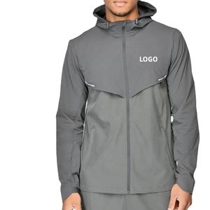 Chaquetas Cortavientos de Nailon Personalizadas para Hombre, Chaqueta Deportiva de Poliéster con Franjas Reflectantes, Chaquetas Deportivas con Cremallera Completa y Resistentes al Viento - Product Image 6