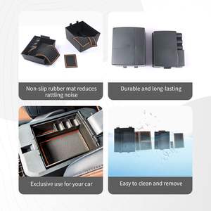 Bandeja organizadora de consola central para <span class=keywords><strong>camioneta</strong></span> Pickup para <span class=keywords><strong>2022</strong></span> 2023 2024 Maverick bandejas de reposabrazos caja de almacenamiento contenedor de monedas paquete de 2 - Product Image 4