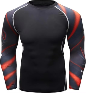 Breathable Quick Dry Lightweight Anti-Bacterial New Arrival Custom Heat-Transfer <b>Printed</b> Long Sleeve Rashguard Unisex Swimming - Product Image 6