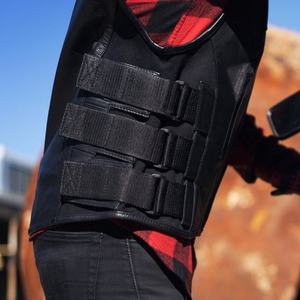 Custom Hot Leathers Men's USA Made Extra <b>Long</b> Back Premium Steerhide Motorcycle Biker Leather <b>Vest</b> Protective Tactical <b>Vest</b> - Product Image 2