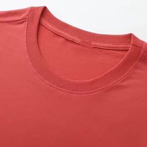 2025 Logo personnalisé T-shirts pour hommes respirant 100% coton grande taille motif solide 240 grammes poids du tissu - Product Image 4