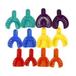 Fourniture d'usine <span class=keywords><strong>prix</strong></span> bon marché plateau d'impression dentaire autoclavable Kit de moules à dents colorées plateaux en plastique pour enfants adultes enfant - Product Image 2