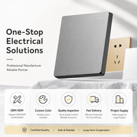 Prises et interrupteurs muraux électriques durables de haute qualité en gros, matériau PC 10A, norme britannique, type 86, 1 poste, 1 voie, pour la maison