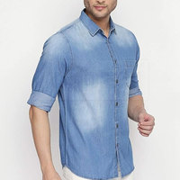 Camisa de Mezclilla Premium para Hombre, Estilo Casual, con Botones, Manga Larga, Anti-Pilling, Transpirable, con Logotipo Personalizado, Proveedor de Ropa al Por Mayor