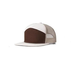 Casquette de baseball en maille souple en coton unisexe personnalisée Casquette de camionneur 6 panneaux avec patchs en cuir Logo - Product Image 5