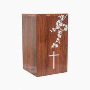 โกศใส่ศพทำจากไม้สไตล์อเมริกันสมัยใหม่สำหรับงานศพผู้ใหญ่ - Product Image 3