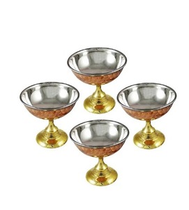 Gobelet à glace en acier et cuivre, servez la douceur avec une touche d'élégance intemporelle, bol à glace métallique - Product Image 6