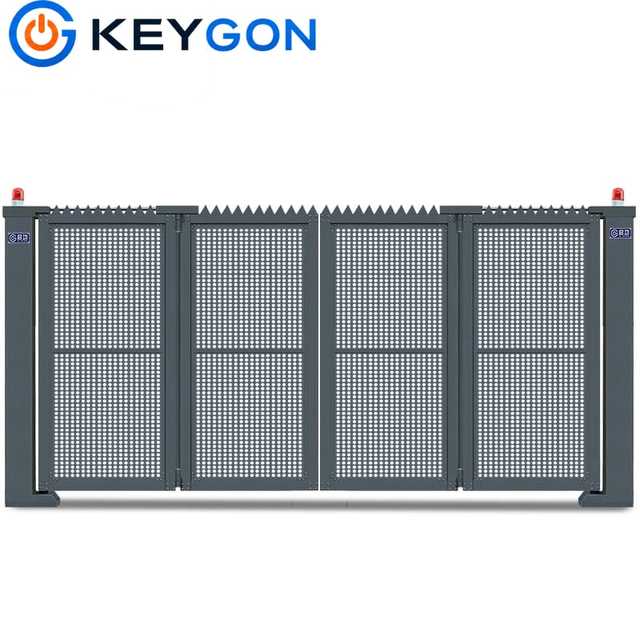 Qigong Automatic Sliding Folding Gate Aluminum Alloy Villa Main Gate with Trackless Design Easy-to-Use Outdoor Gates