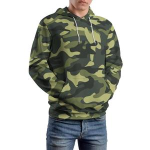 Sudadera con capucha con cordón deportivo táctico para hombre de otoño e invierno, nuevo suéter de lana de camuflaje grande, chaqueta de uniforme relajada suelta - Product Image 6