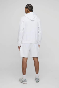 2025 Plus Size Oversized Tracksuit Shorts Hoodie Sets 100% Cotton Screen Printing Logo <b>Drop</b> Shoulder Twin Set High Street Style - Product Image 2