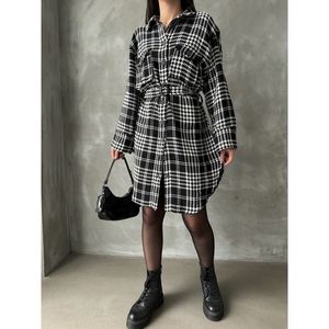 Robe décontractée à carreaux pied-de-poule - Produit en gros - Product Image 4