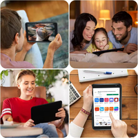 Tablet Android 2-in-1 10,1 Inci dengan Keyboard, Android 14 Octa Core, RAM 4GB, ROM 32GB, Dual SIM, WiFi untuk Anak-anak, Belajar Sekolah