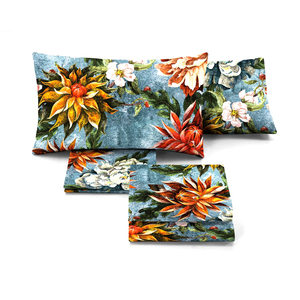 Bộ Đồ Giường Bộ Tinh Khiết Bông Vải Sateen Màu Xám In Kỹ Thuật Số Made In Ý Được Trang Bị Tấm 2 Vỏ Gối Tùy Chỉnh - Product Image 1