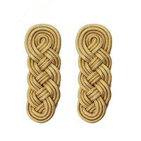 Épaulettes de tenue de major général, cordons en macramé, or et argent, haute qualité, faits à la main, cérémoniels