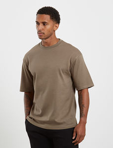 2025 Streetwear fabricante de camisetas de calidad Premium algodón liso en blanco 220 Gsm camisetas de gran tamaño para Hombre Camisetas de gran tamaño - Product Image 4