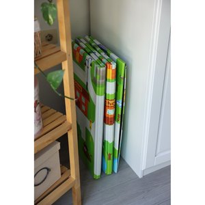 Tapis de jeu simple face 120x140x1 cm XPE pour bébé-Ville en mousse imperméable non toxique enroulable - Product Image 6