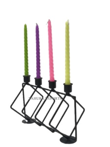 Three Candlestick Candle Stand <b>Iron</b> Metal Home Decor for Living Room Black Candle Holder in <b>Cheapest</b> Price Trending Design - Product Image 5