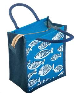 Sac fourre-tout pliable en jute au design personnalisé Sac à main réutilisable écologique pour les courses et l'épicerie Tiffany en cadeau à usages multiples - Product Image 1