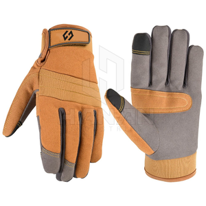 Guantes de seguridad de cuero industrial para trabajos de ensamblaje Palma reforzada-Transpirable Impermeable Ajuste cómodo para largas horas de trabajo - Product Image 6