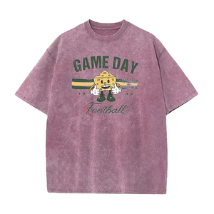 Camiseta de gran tamaño con logotipo personalizado al por mayor para hombre, Camiseta de algodón con hombros caídos, ropa de calle lavada con ácido vintage, Camiseta con estampado liso - Product Image 4