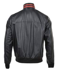 Blouson d'hiver décontracté de haute qualité en cuir avec col montant Service OEM Logo avant Position Taille XL Technique de teinture unie - Product Image 3